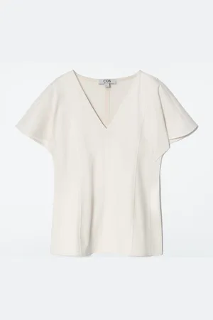 COS Petal-Sleeve Cotton Top