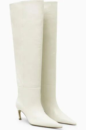 COS Pointed-Toe Leather Knee-High Boots