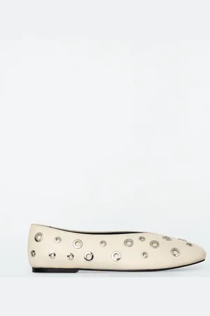 COS Eyelet Leather Ballet Flats