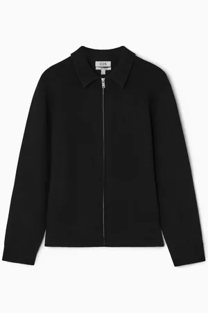 COS Rib-Knit Wool Zip-Up Jacket