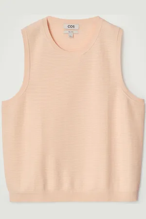 COS Textured Knitted Cotton Tank Top