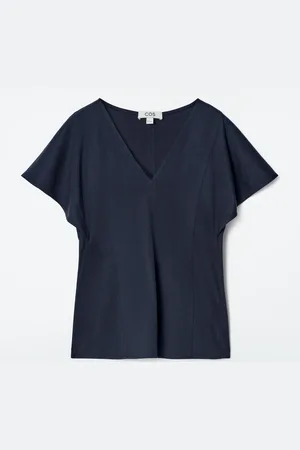 COS Petal-Sleeve Cotton Top