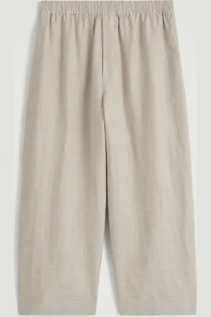 COS Elasticated Linen Wide-Leg Trousers in