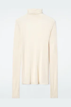 COS Slim Silk Turtleneck Top