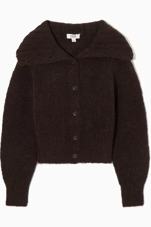 COS Spread-Collar Textured Alpaca-Blend Cardigan