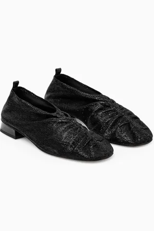 COS Gathered Metallic Ballet Shoes