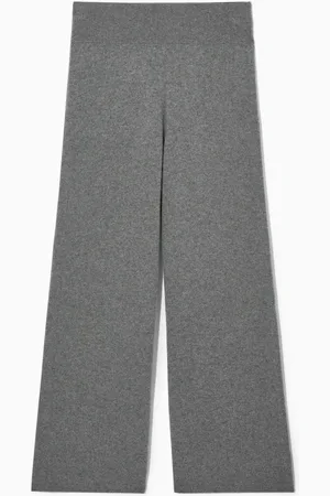 COS Wide-Leg Pure Cashmere Trousers in