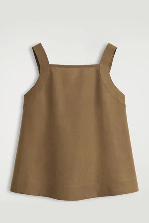 COS Tie-Back Linen Top in