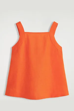 COS Tie-Back Linen Top in