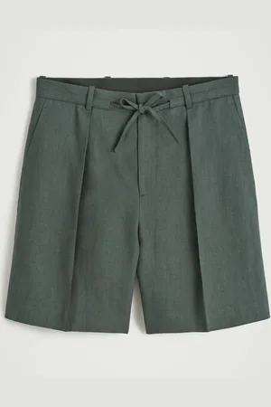COS Tailored Drawstring Linen Shorts in