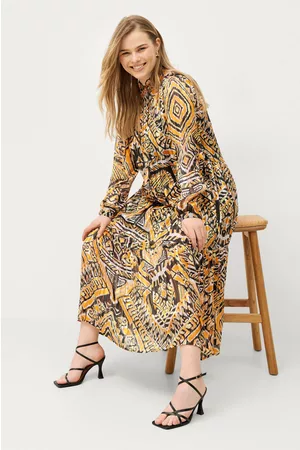 Zizzi Maximekko Dress - Keltainen