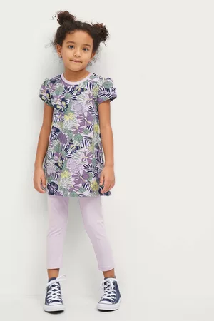ELLOS Tytöt Leggingsit - Leggingsit + mekko Offilia - Liila
