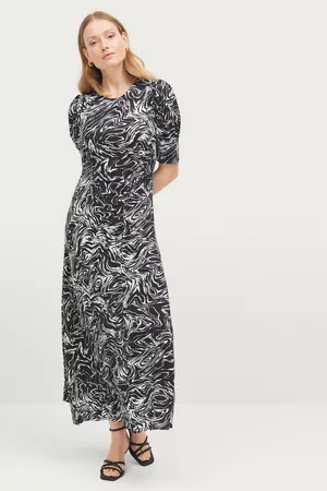 Soaked in Luxury Maximekko slHanadi Printed Dress - Musta