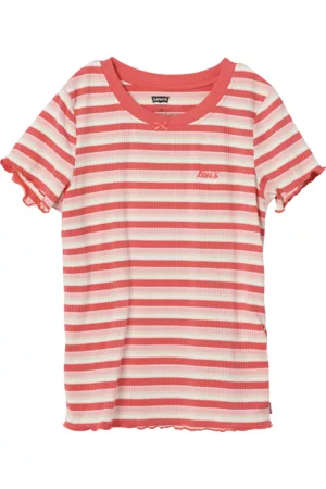 Levi's Tytöt Topit - Toppi LvgSSStriped Meet & Greet - Roosa