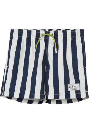 GANT Pojat Uimashortsit - Uimashortsit Block Stripe Print Swim Shorts - Sininen