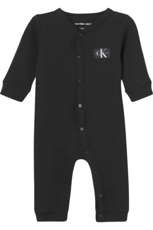 Calvin Klein Vauvat Bodyt - Haalari Monogram Rib Bodysuit - Musta - 56