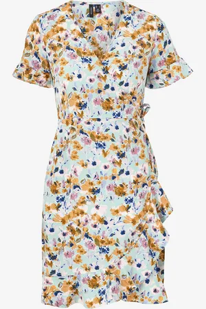 VERO MODA Kietaisumekko vmHenna 2/4 Wrap Frill Dress
