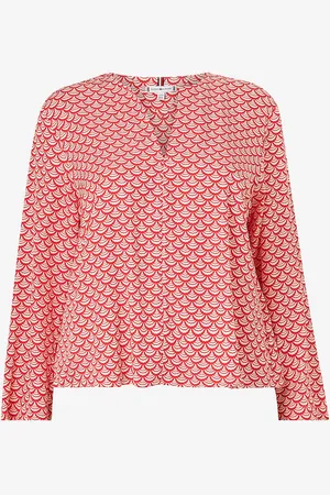 Tommy Hilfiger Pusero Crv Seal Aop V-neck Blouse