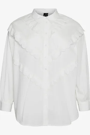 VERO MODA Paita vmcBeate LS Scallop Shirt Wvn Curve