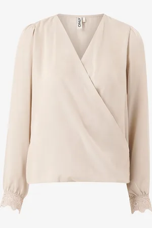 ONLY Pusero onlFri LS Wrap Top W Lace Cuff Wvn