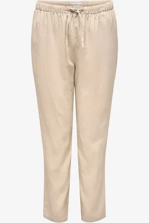 ONLY Housut carCaro MW Linen BL Pull-up Pant Tl