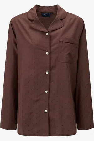 Lexington Pyjama Melinda Viscose/Cotton Jacquard Dot Pajama Set