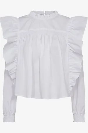 Co`Couture Pusero Cottoncc Crisp Frill Blouse