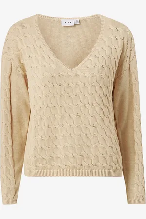 VILA Paita viChao V-neck L/S Cable Knit Top