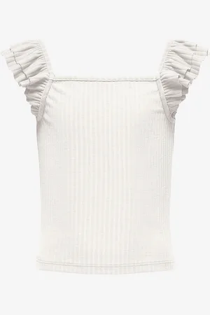 ONLY Toppi kogNella S/L Frill Strap Top Jrs