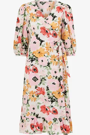 ONLY Kietaisumekko onlOlivia 3/4 Wrap Midi Dress Wvn