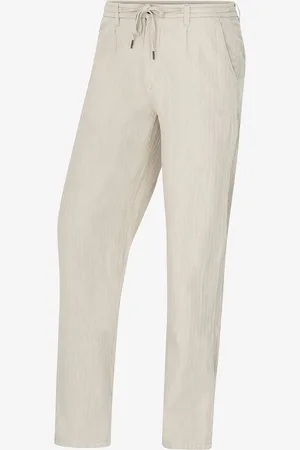 Lindbergh Housut Linen Blend Herringbone Pants