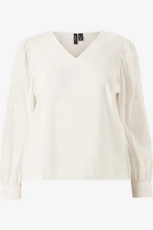 VERO MODA Pusero vmcSani LS Top Wvn Cur