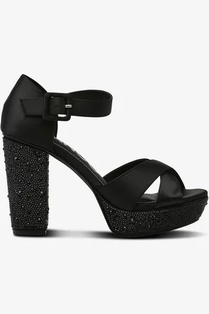 Bianco Korolliset sandaalit biaCarly Rhinestone Plateau Sandal Satin