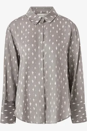 By Malina Paita Emily Printed Satin Shirt