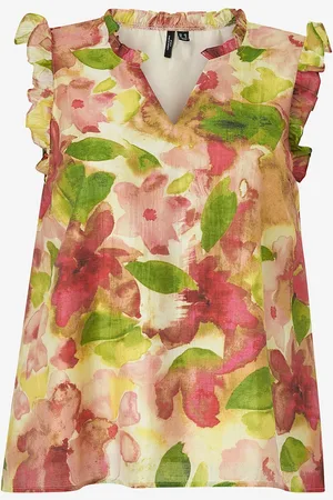 VERO MODA Pusero vmcMira Mica Flounce SL Top Wvn GA