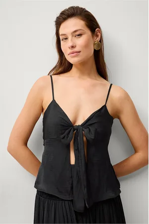 Gina Tricot Toppi Flowy Satin Tie Singlet