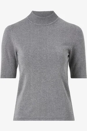 SELECTED Toppi slflUra Lurex 2/4 Knit Tee