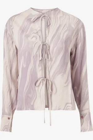Calvin Klein Pusero Shine Viscose LS Top