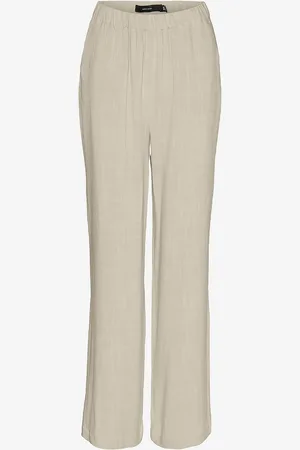 VERO MODA Housut vmcVera MR Wide Linen Pants Curve