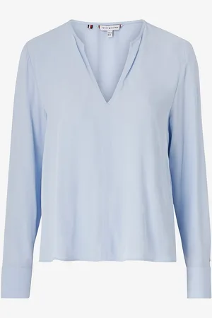 Tommy Hilfiger Pusero Viscose Crepe V-neck Blouse