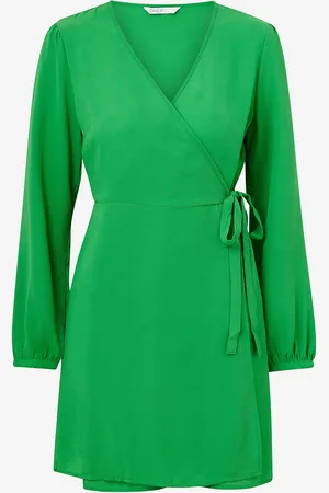ONLY Kietaisumekko onlNova Lux L/S Tia Wrap Dress Solid