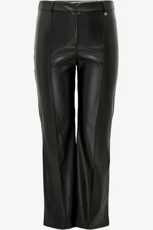 ONLY Housut carBlake MW Flared Pin Faux Lea Pant