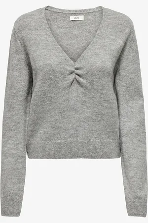 JDY Paita Libby L/S V-neck Short Ruch Pull Knt