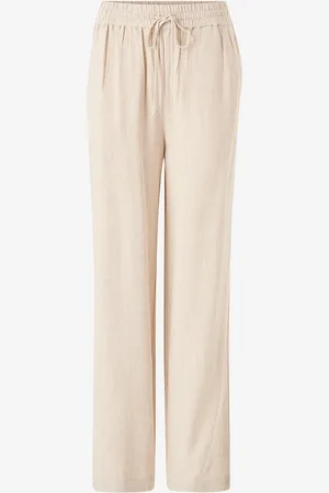 SELECTED Housut slfViva-Gulia HW Long Linen Pant