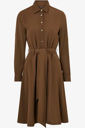 Ralph Lauren Paitamekko Triple Georgette LS Shirtdress