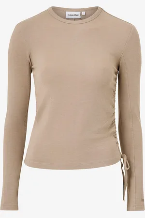 Calvin Klein Toppi Modal Rib Gathered LS Tee