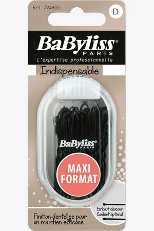 BaByliss Paris Hiuspinnit U-malliset musta, 60 kpl