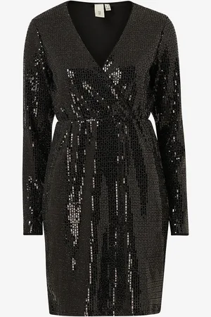 Y.A.S Paljettimekko yasDarkness LS Dress
