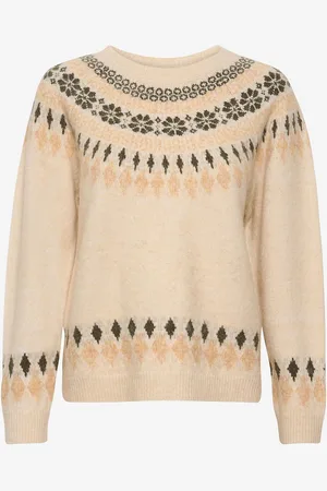 Cream Paita crCherry Knit Pullover