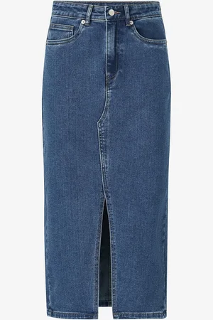 ONLY Farkkuhame onlSiri Front Slit Skirt Dnm Gua
